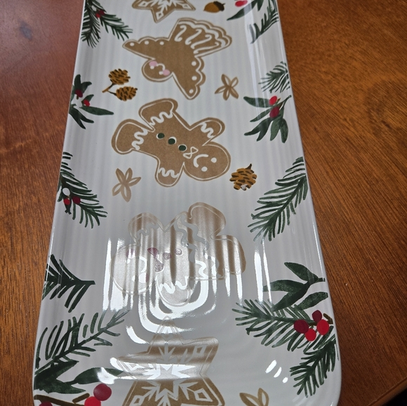 Stoneware Christmas bread or cheese plate - Picture 6 of 9